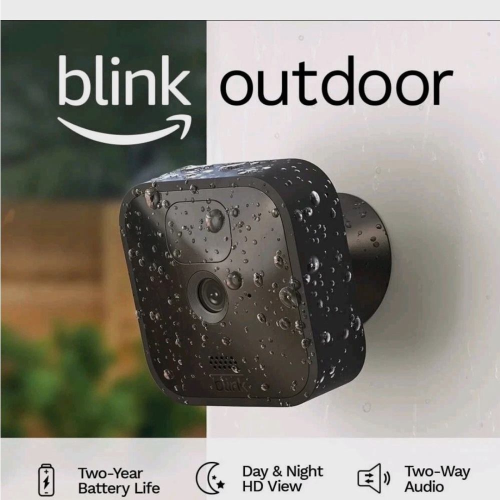 Blink Black Outdoor Security Camera with LED Lights - Picture 5 of 6